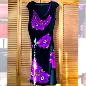 Floral scoop neck dress